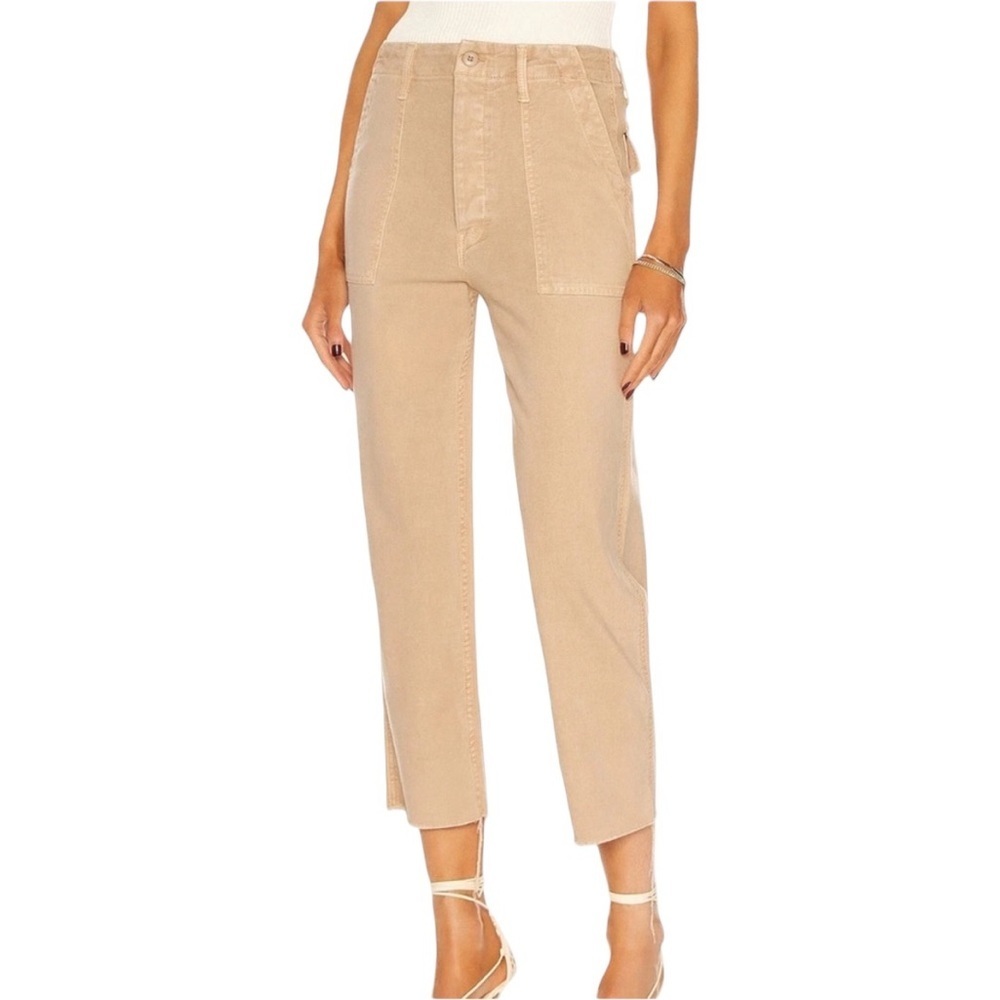 MOTHER Patch Pocket Khaki Raw Hem Pants Size 29